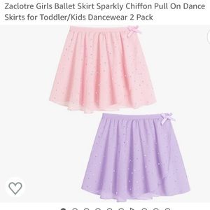 Zaclotre Girls Ballet Skirt Sparkly Chiffon Pull On Dance Skirts lot
